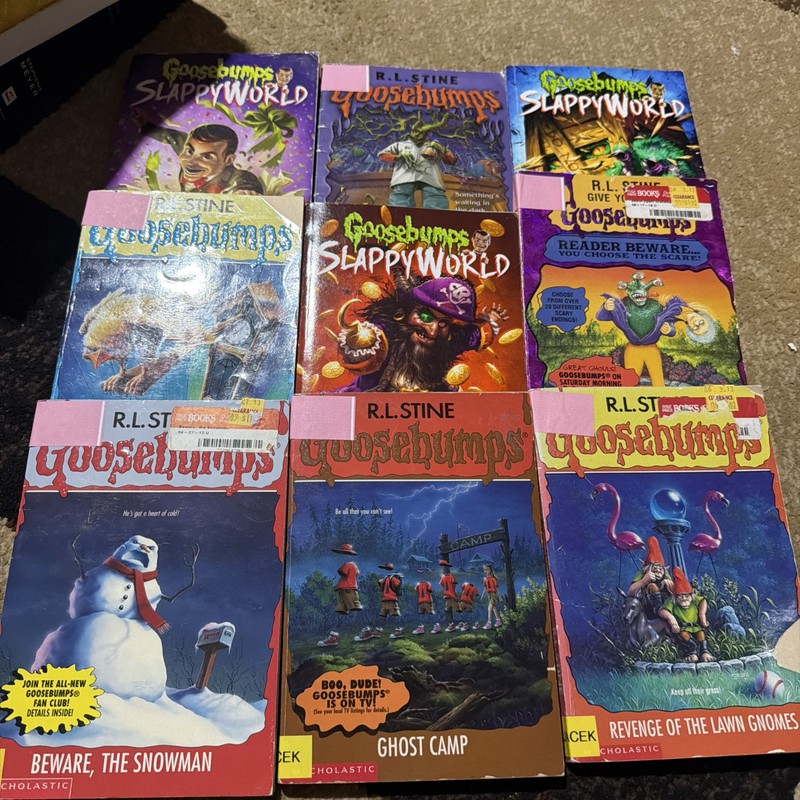 Lot Of 9 Goosebumps Books # 1,2,4,16,28,34,45,51, Stay Out Of The Bas R.L. Stine