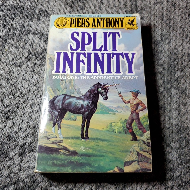Split Infinity Piers Anthony 1982 Fantasy Del Rey Paperback Book