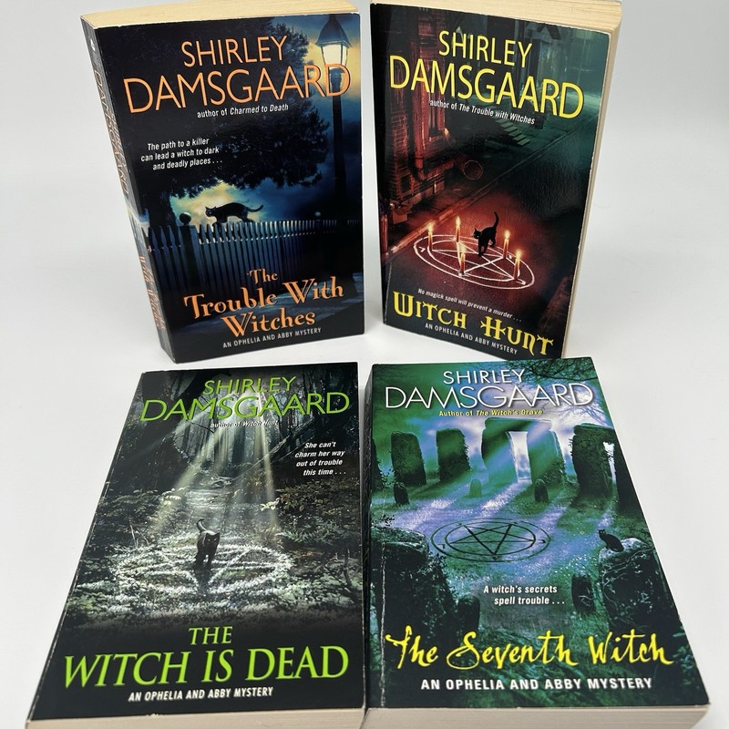 Shirley Damsgaard Ophelia & Abby Mystery Series 3,4,5,7 Paperback Book lot of 4