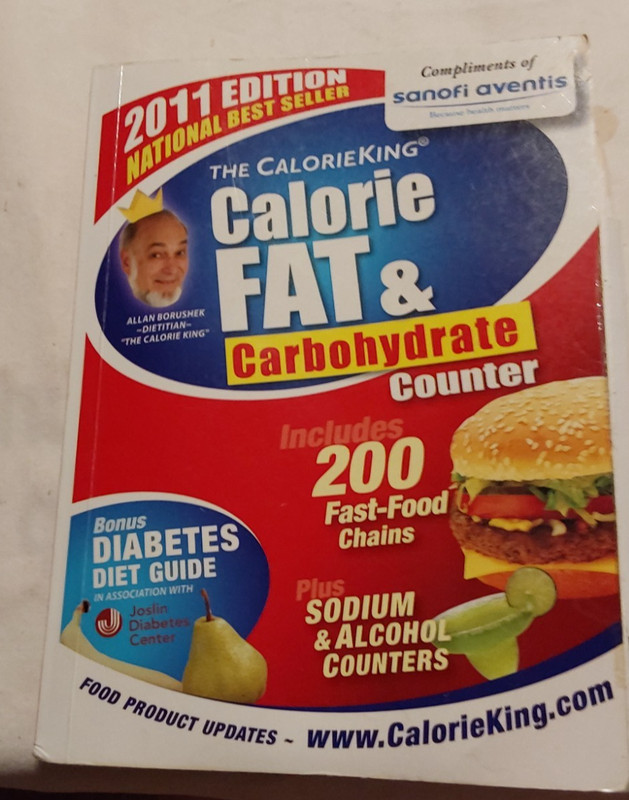 CALORIE KING – CALORIE & FAT & CARBOHYDRATE COUNTER 287 PAGES ( 2011 )