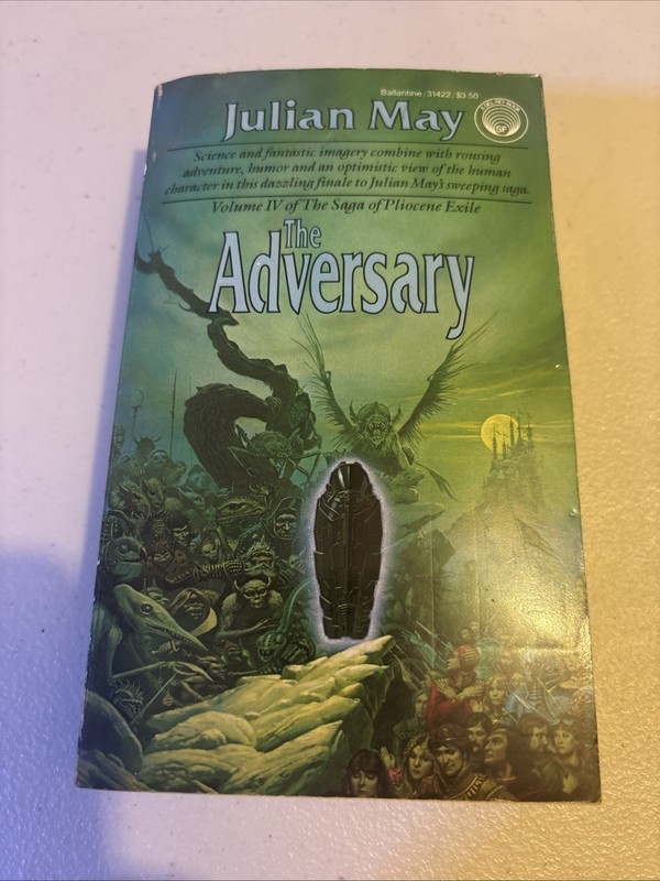 The Adversary Julian May 1985 Ballantine Books Paperback – Michael Whelan Cover
