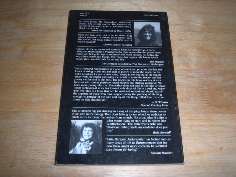 Transparencies Love Poems For A New Age 1979 New World Press Lim Ed 8vo SC VG+ gallery