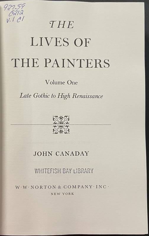 THE LIVES OF THE PAINTERS: VOLUMES 1-4 by John Canaday (1969, HC, Ex-Library) G gallery