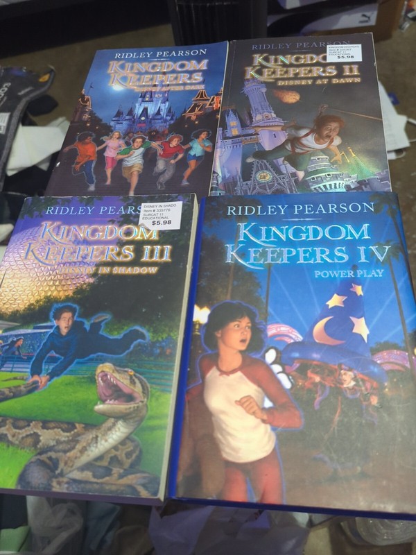 Kingdom Keepers Ridley Pearson Disney Hyperion Books 1-3 Softcover 4 Hardcover