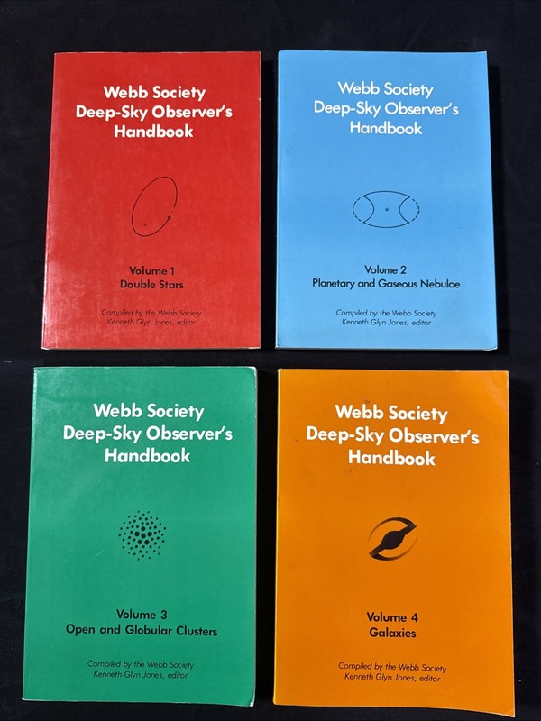 Webb Society Deep-Sky Observer’s Handbook, Lot Of 4, Volumes 1-4