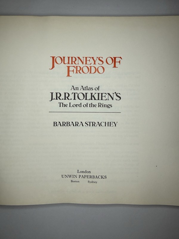 Journeys of Frodo Atlas J.R.R. Tolkien Lord of the Rings Barbara Strachey 1985 gallery