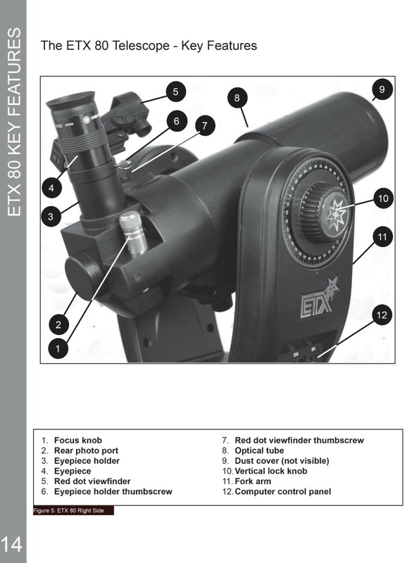 Meade Observer ETX 80 90 125 Telescope OWNER'S INSTRUCTION MANUAL gallery
