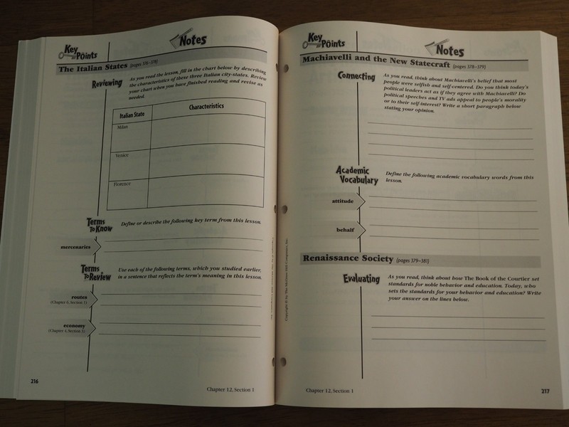 GLENCOE WORLD HISTORY, ACTIVE READING NOTE-TAKING GUIDE, By Mcgraw-Hill gallery