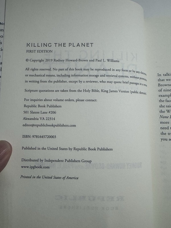 Killing the Planet : How a Financial Cartel Doomed Mankind by Paul Williams: 1st gallery