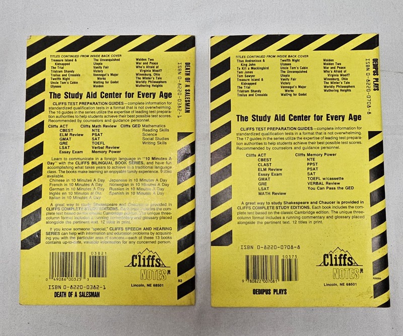 Bundled Lot Cliffsnotes Death Of A Salesman, Oedipus Trillogy gallery