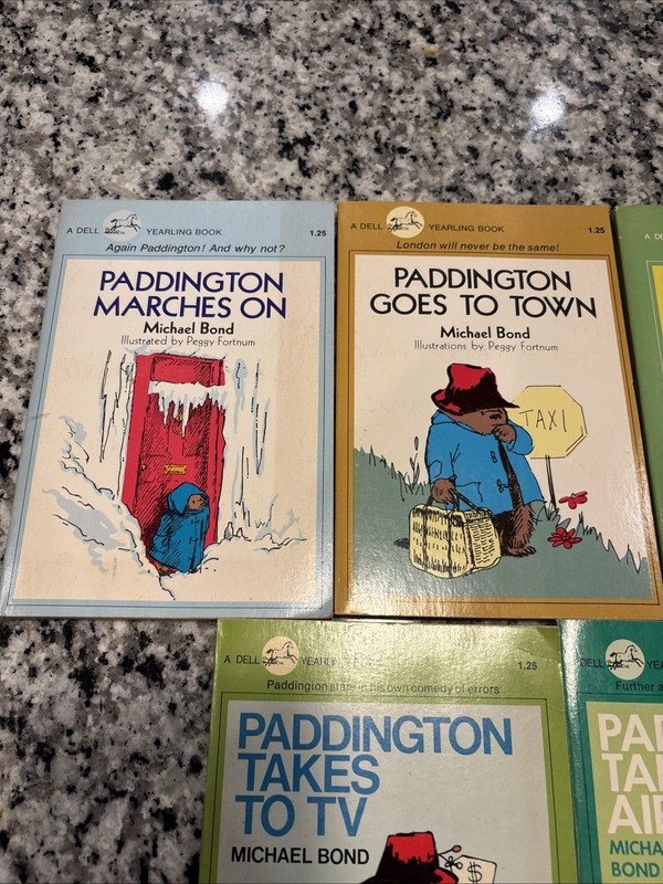 Lot of 5 Vintage Paddington Bear Books by Michael Bond - Dell Publishing gallery