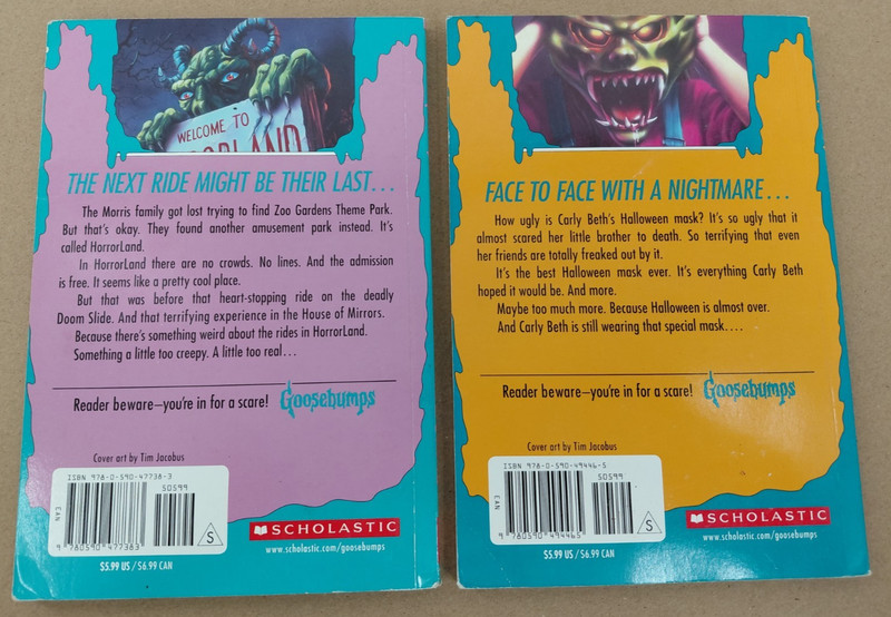 Goosebumps The Haunted Mask and Horrorland R.L. Stine (2 book lot) gallery
