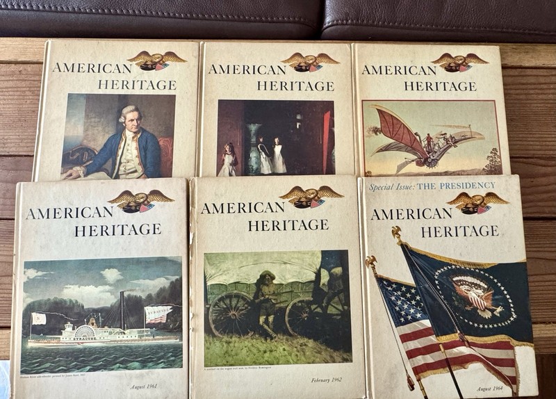 6 VINTAGE AMERICAN HERITAGE HARDCOVER BOOKS / 1961-4/ VOL. 7-9/ Special Issue!