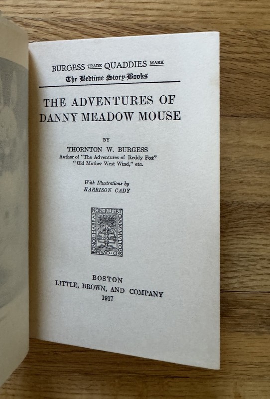 THE ADVENTURES OF DANNY MEADOW MOUSE Thornton Burgess HB/DJ 1917 gallery