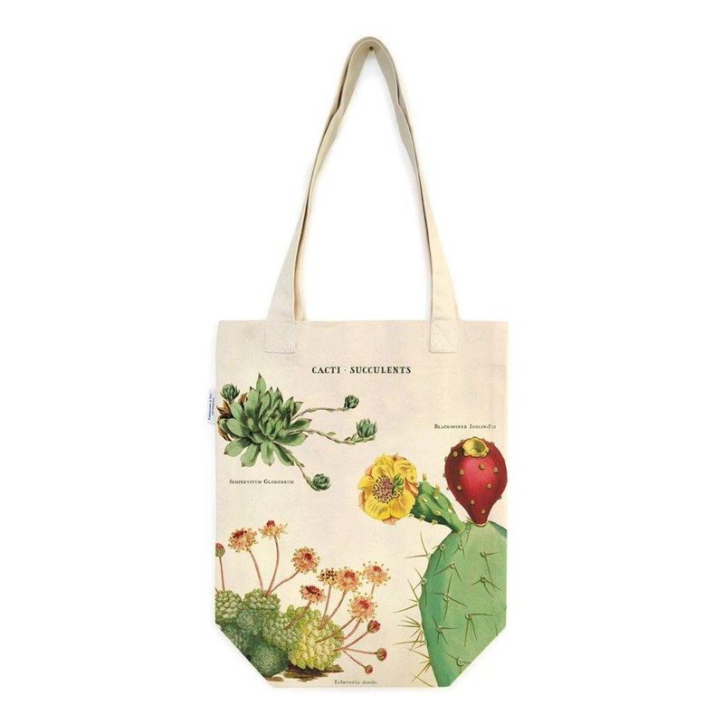 Cacti & Succulents Tote Bag 17 x 13 x 1 inches, Multicolor