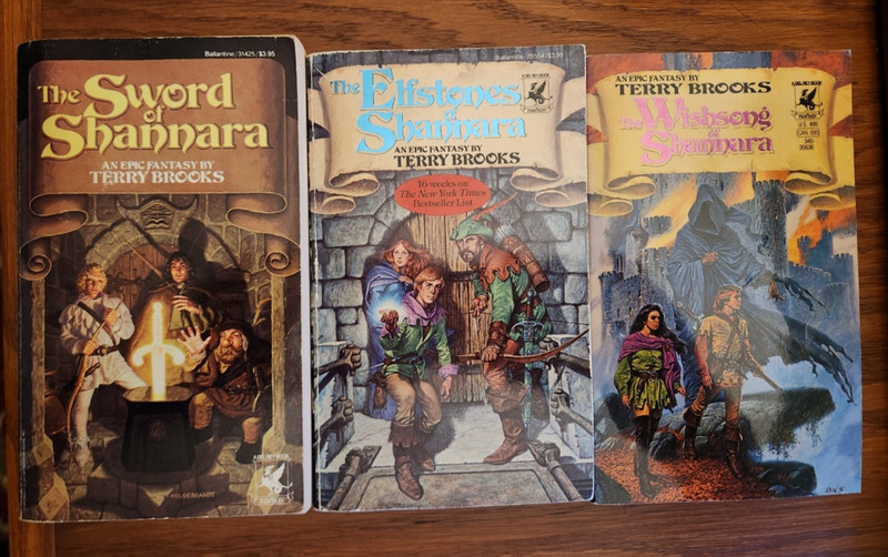 Sword of Shannara Trilogy Elfstones Wishsong Original D&D fantasy Vintage