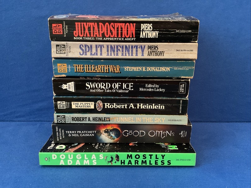 Lot of 8 – Science Fiction, Paperback, Juxtaposition, Split Infinity & Others