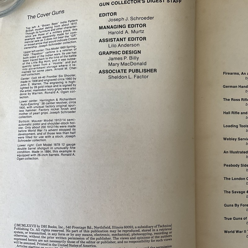 Gun Collector’s Digest Volume II Soft Cover Book 287 Pages ISBN: 0-695-80684-X gallery