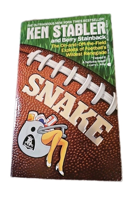 SNAKE Ken Stabler OAKLAND Raiders FOOTBALL Quarterback SC BOOK 1987