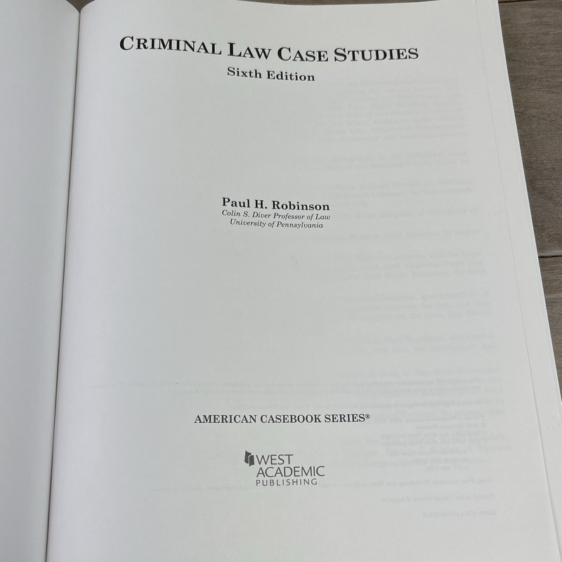 Coursebook Ser.: Criminal Law Case Studies by Paul Robinson (2020, Trade... gallery