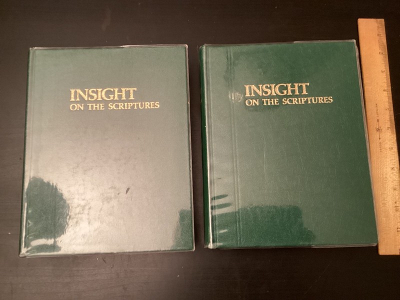 INSIGHT ON THE SCRIPTURES VOLUMES 1 &2 WATCHTOWER BIBLE & TRACT, HARDCOVER 1988