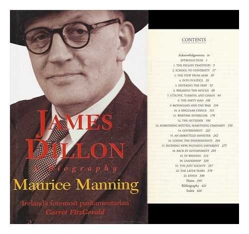 James Dillon: A Biography by Manning, Maurice Hardback Book The Fast Free