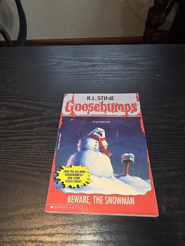 1st print Goosebumps #51 Beware, The Snowman w/stickers, no UPC ~ Stine