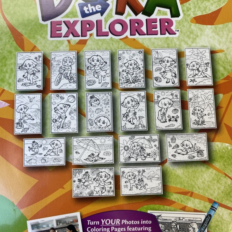 Sealed Dora The Explorer 18 Jumbo Giant Coloring PAGES K-mart Sticker Crayola gallery