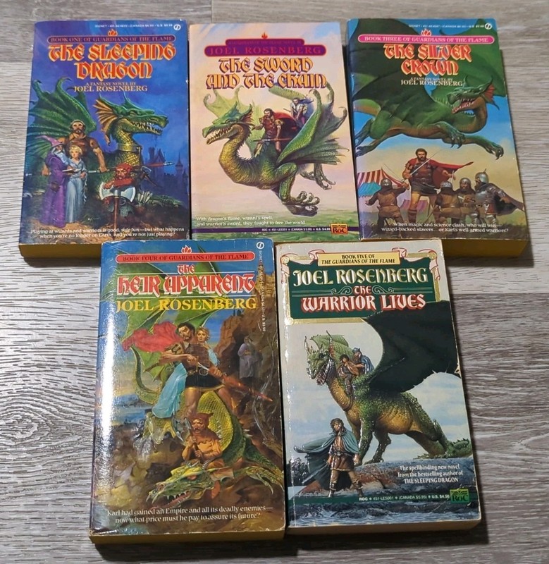 Guardians Of The Flame series by Joel Rosenberg. Books #1-5. Vintage Fantasy