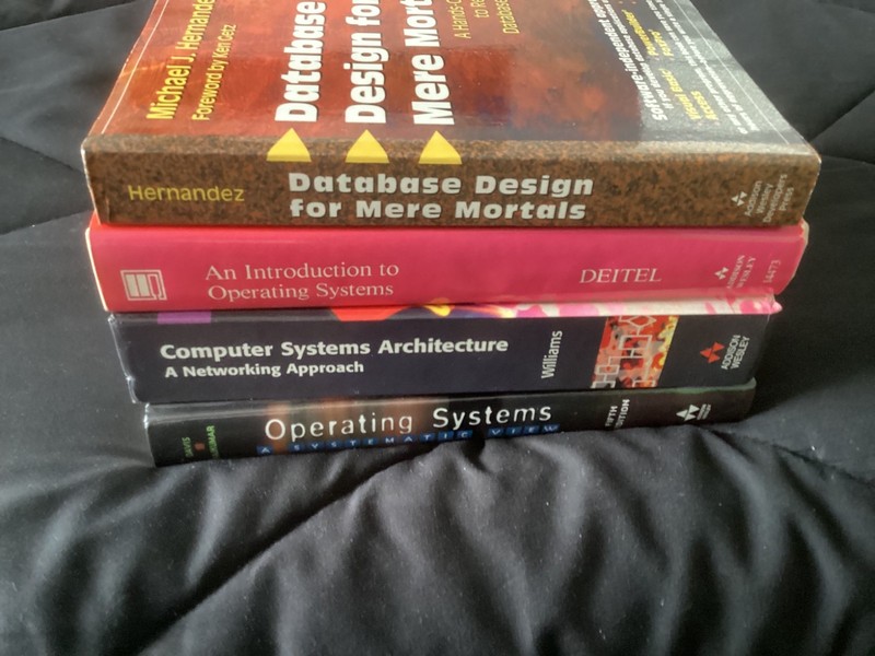 Addison Wesley Lot of 4 Books, Operating Systems