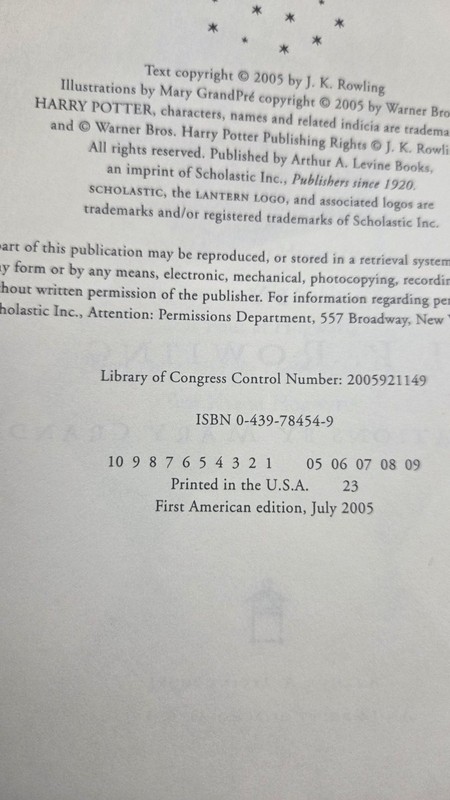 Harry Potter and The Half-Blood Prince First American Edition W ALL 8 ERRORS gallery