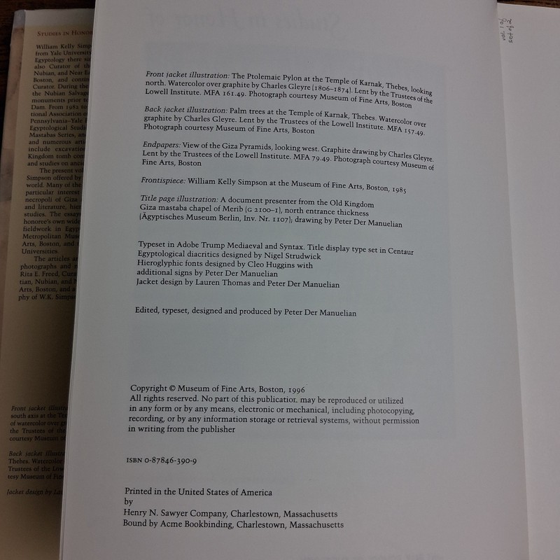 Studies in Honor of William Kelly Simpson 2 Vol Set E 2 Vol Set Egyptology HC DJ gallery