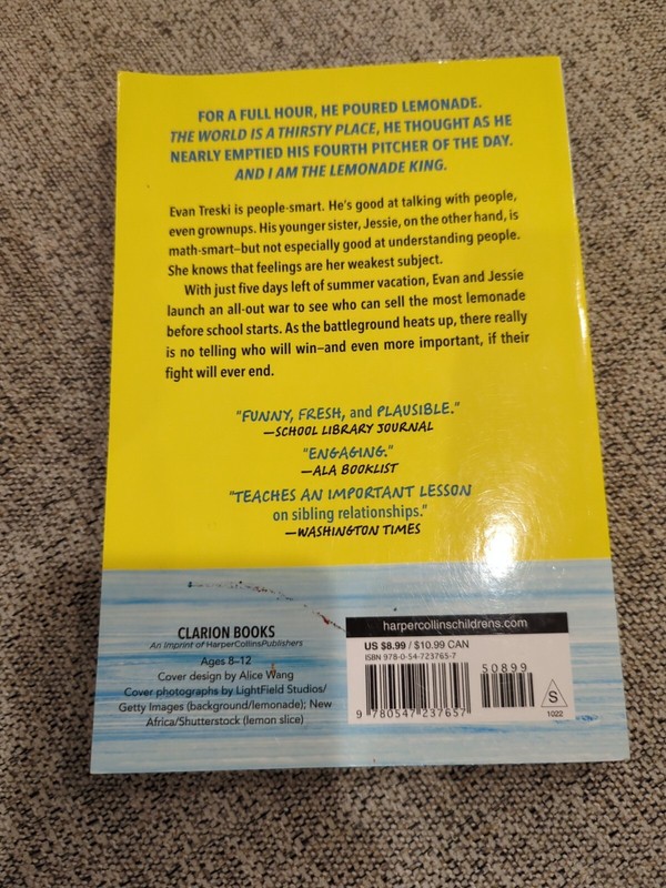 The Lemonade War series By: Jacqueline Davies PAPERBACK 173 pages gallery
