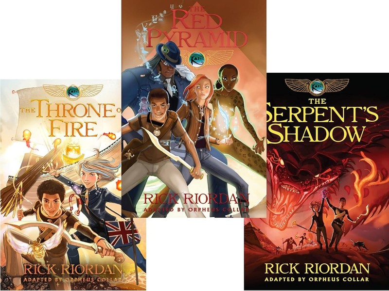 The Throne of Fire The Serpent’s Shadow The Red Pyramid 3 books set Rick Riordan