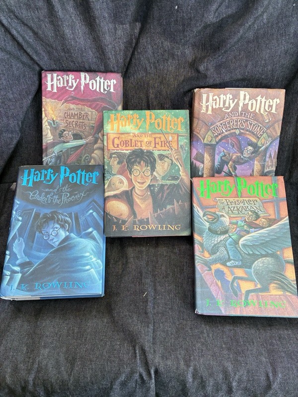 Harry Potter J.K. Rowling Hardcover Set w/ Dust Jackets (5 Books)