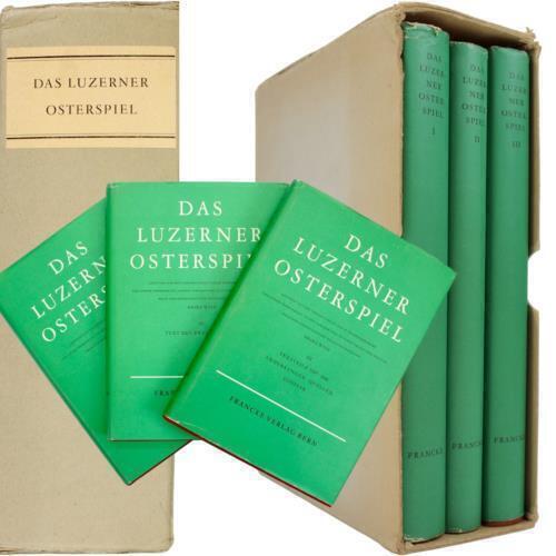 SWISS MEDIEVAL PLAYS LUCERNE LUZERNER OSTERSPIEL EASTER 3V SET GERMAN TEXT 1597