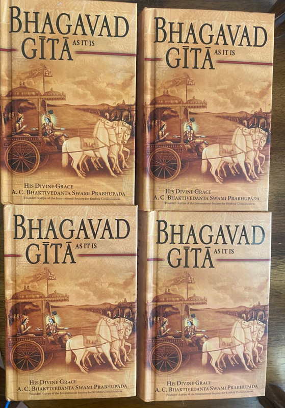 Set of 4: Bhagavad-Gita As It Is Compact Edition 6″ x 4″ Hardcover 2016