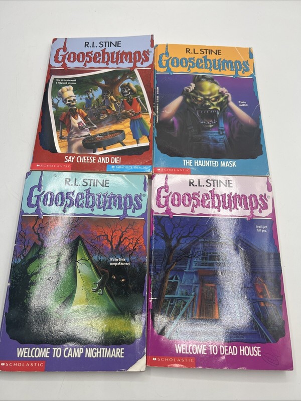 Lot of 4 Scholastic Goosebumps Paperback Books # 1,4,9,11 Parachute Press Vtg