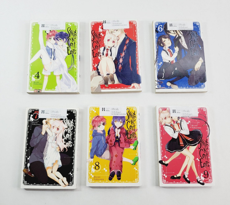 Lot of 6 Spirits and Cat Ears English Manga Volumes 4-9 Paperback Yen Press